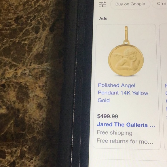 Jared Jewelry - Angel pendant 14K SARO Polished chain not included